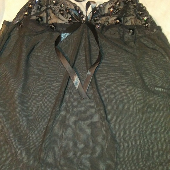 Rhinestone Black Lingerie - Picture 2 of 8